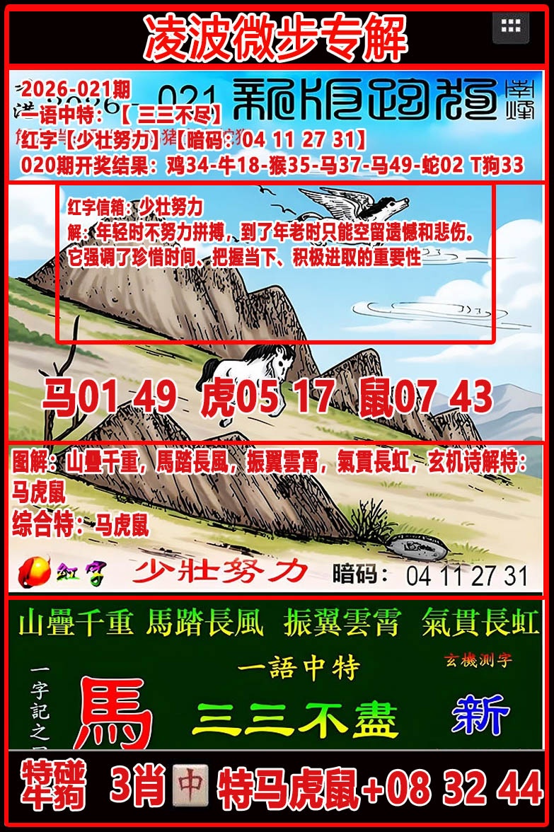 021期凌波微步专解跑狗[图]